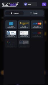 Be- és kifizetések a Slotage Kaszinó Magyarországon 